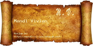 Mendl Vivien névjegykártya